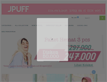 Tablet Screenshot of jinglepuffbutik.com